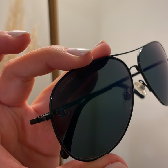 Chanel Aviator Blue Tint Sunglasses - Picture 4 of 8